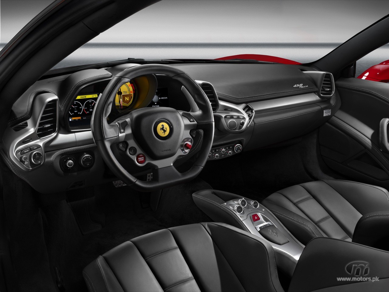 ferrari italia 458 interior view